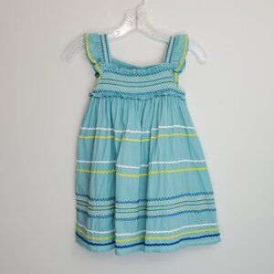 Mini Boden girls smocked embroidered summer dress